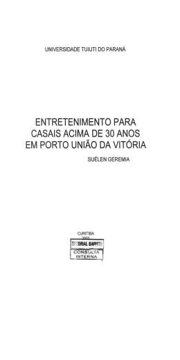 entretenimento para casais acima de 30 anos em porto uniao da