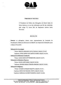 SANTA CATARINA - OAB-BC