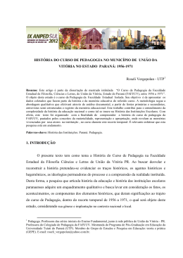 HIST&Oacute;RIA DO CURSO DE PEDAGOGIA NO MUNIC&Iacute;PIO DE UNI&Atilde;O