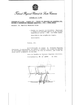 AC&Oacute;RD&Atilde;O NQ 11-800 - Tribunal Regional Eleitoral de Santa Catarina