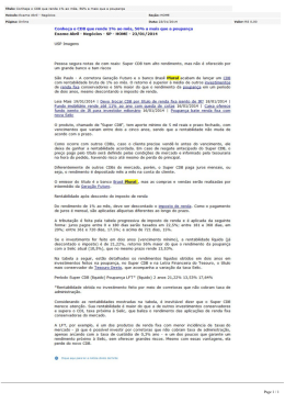 Conheça o CDB que rende 1% ao mês, 56% a mais