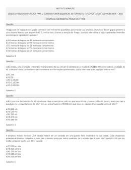 Prova de Matem&aacute;tica.