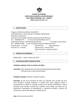 Relatório Técnico social da cidade de Sertãozinho