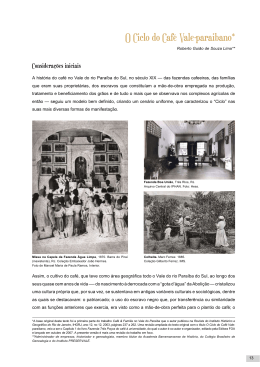 O Ciclo do Caf&eacute; Vale-paraibano*
