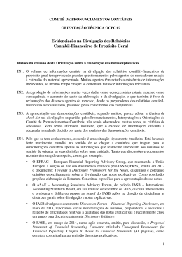 Evidencia&ccedil;&atilde;o na Divulga&ccedil;&atilde;o dos Relat&oacute;rios Cont&aacute;bil
