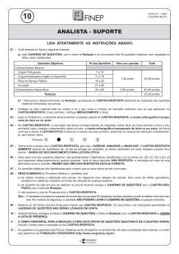 PROVA 10 - ANALISTA