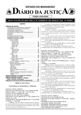 feira, 22 - fevereiro - 2008 - Portal do Poder Judiciário do Estado do
