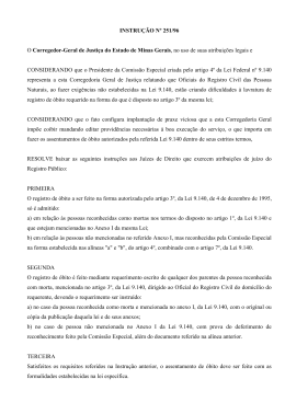 Instruções - Tribunal de Justiça de Minas Gerais