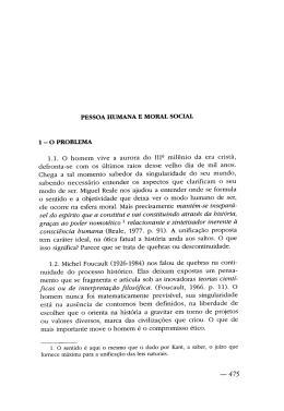 Pessoa humana e moral social.