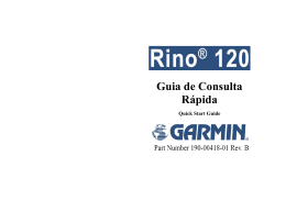 Garmin - Rino 120 - Manual de Consulta R&aacute;pida