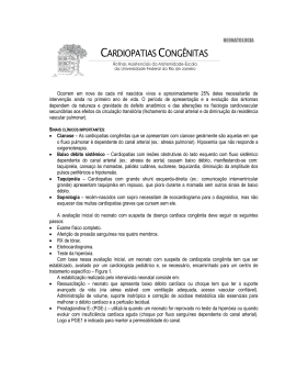 CARDIOPATIAS CONGÊNITAS - Portal Maternidade Escola da UFRJ