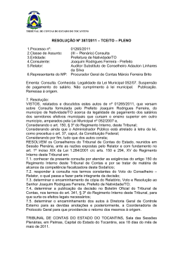 resolução nº 387 -2011 - Tribunal de Contas do Estado do Tocantins
