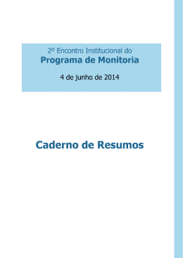 Caderno de Resumos