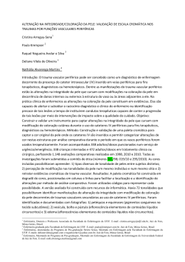 ALTERA&Ccedil;&Atilde;O NA INTEGRIDADE/COLORA&Ccedil;&Atilde;O DA PELE
