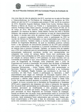 Ata da reunião - Comissão Própria de Avaliação