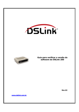 Guia para verificar a versão do software do DSLink 200