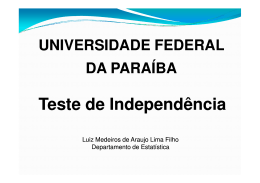 Teste de Independência - DE/UFPB