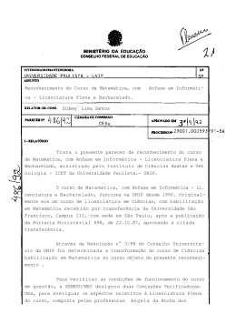 Para verificar as condições de funcionamento do curso em questão