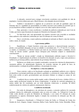 1 VOTO A educação, essencial para conjugar crescimento