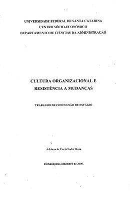 CULTURA ORGANIZACIONAL E - Repositório Institucional da UFSC