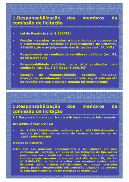 1.Responsabiliza&ccedil;&atilde;o dos membros da comiss&atilde;o de licita&ccedil;&atilde;o 1