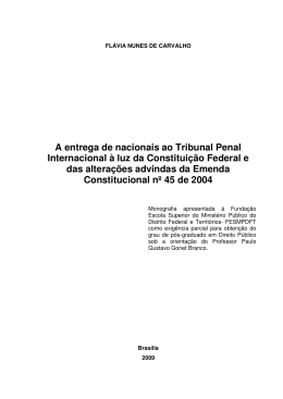 A entrega de nacionais ao Tribunal Penal Internacional &agrave;