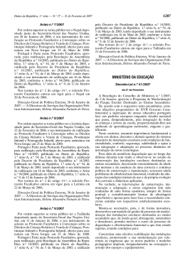 Decreto-Lei n.&ordm; 41/2007