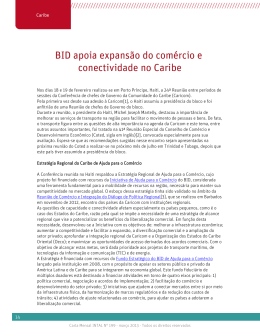 BID apoia expansão do comércio e conectividade no Caribe