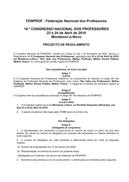 FENPROF - Federa&ccedil;&atilde;o Nacional dos Professores 10.&ordm;