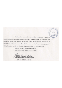 que essa Comissão de Licitação reconsidere sua decisão e, na