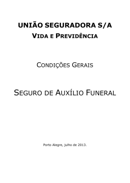 Seguro de Aux&iacute;lio Funeral
