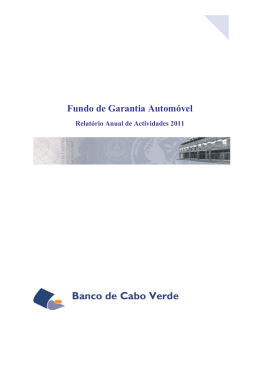 Relatório do Fundo de Garantia Automóvel 2011