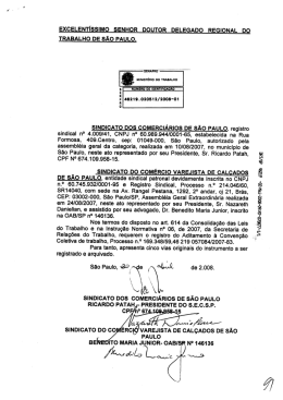 Setor Varejista Cal&ccedil;ados - Sindicato dos Comerci&aacute;rios de S&atilde;o Paulo