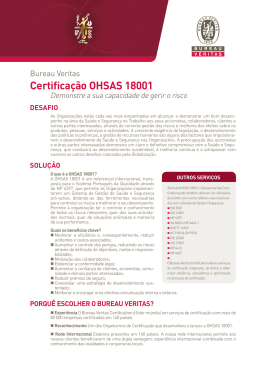 Certificação OHSAS 18001