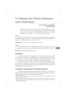 A Utiliza&ccedil;&atilde;o dos Direitos Humanos como Domina&ccedil;&atilde;o - Jos&eacute;
