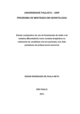 Estudo comparativo do uso do bicarbonato de s&oacute;dio e da nistatina