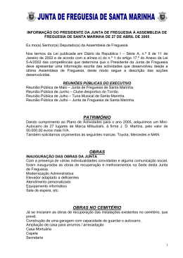 Informação do Sr. Presidente da Junta (Assembleia de 2005-09-07)
