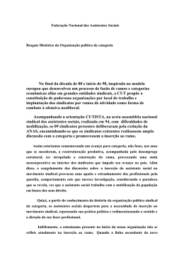 pronunciamento - Federa&ccedil;&atilde;o Nacional dos Assistentes Sociais