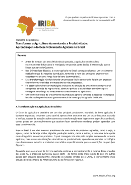 Transformar a Agricultura Aumentando a Produtividade