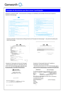 Exemplos de documentos que deve anexar à participação: