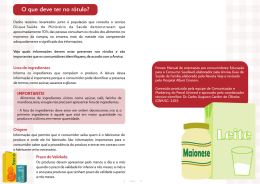 O que deve ter no rótulo?