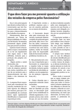 &Uacute; que deve fazer pra me prevenir quanta a utiliza&ccedil;&atilde;e des ve icules