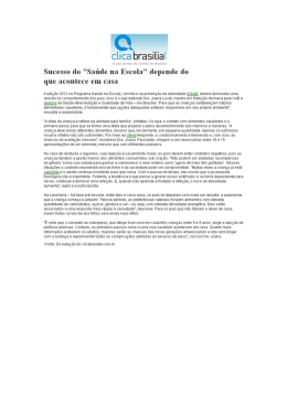 sucesso do saúde na escola depende do que acontece em casa