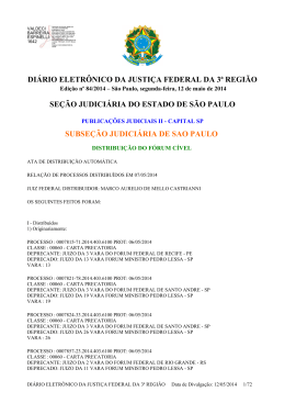 diário eletrônico da justiça federal da 3ª região seção judiciária