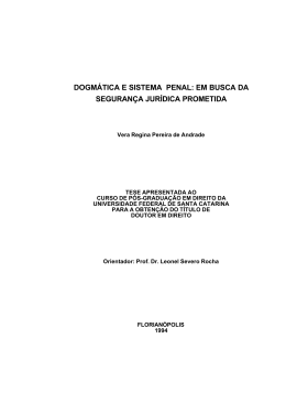 dogm&aacute;tica e sistema penal: em busca da seguran&ccedil;a jur&iacute;dica