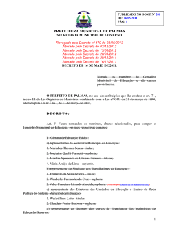 PREFEITURA MUNICIPAL DE PALMAS