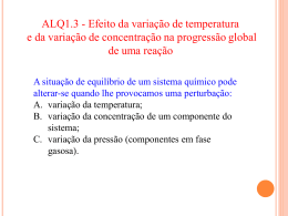 ALQ1.3 - Efeito da variação de temperatura e da