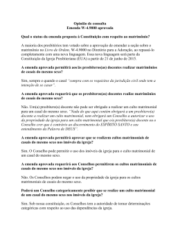 Opinião de consulta Emenda W-4.9000 aprovada Qual o status da