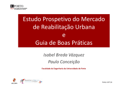 Estudo Prospetivo do Mercado da Reabilita&ccedil;&atilde;o Urbana