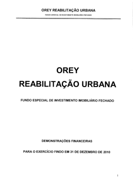 oREY REABILITAÇÃO uRBANA